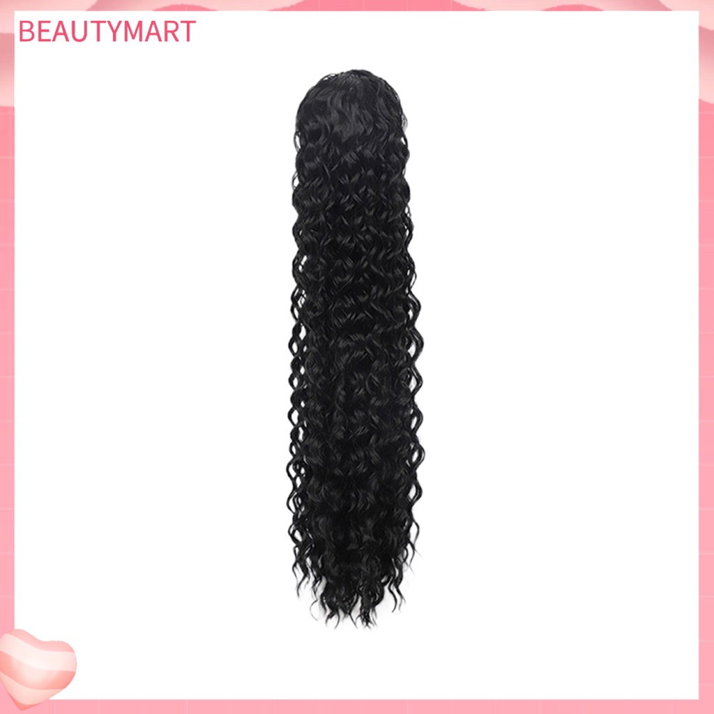 Bộ Tóc Giả Dài Xoăn Dày Mềm Mại Chống Trượt Có Dây Rút Dành Cho Nữ