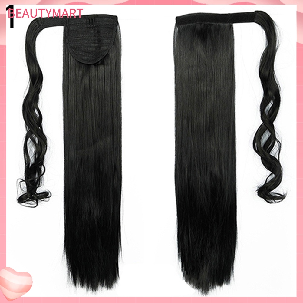 Tóc Giả Đuôi Ngựa Thẳng Dài Xoăn Gợn Sóng Thời Trang Cho Nữ