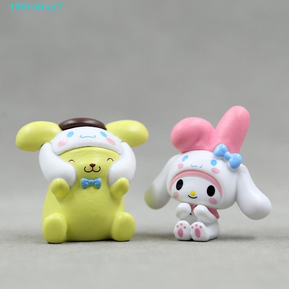 REBUY1 Búp Bê Đồ Chơi Bằng PVC Hình Kuromi Cinnamoroll Trang Trí Nhà Cửa