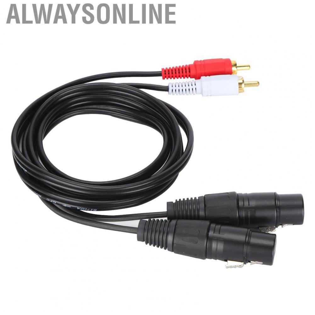 Alwaysonline 1.5M Dual XLR Female To Cable Microphone Speaker DVD Cord Wir ZIN