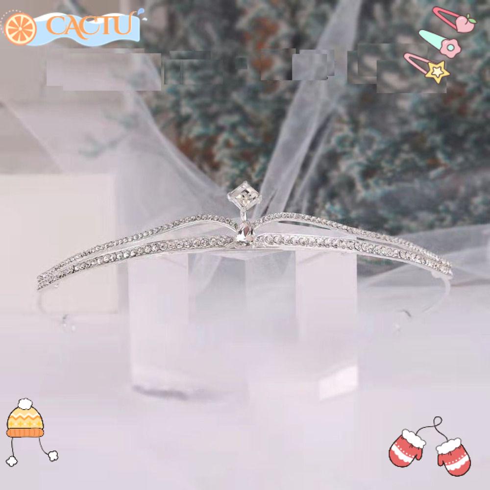 CACTU Vương Miện Hợp Kim Đính Đá Xinh Xắn Cho Cô Dâu