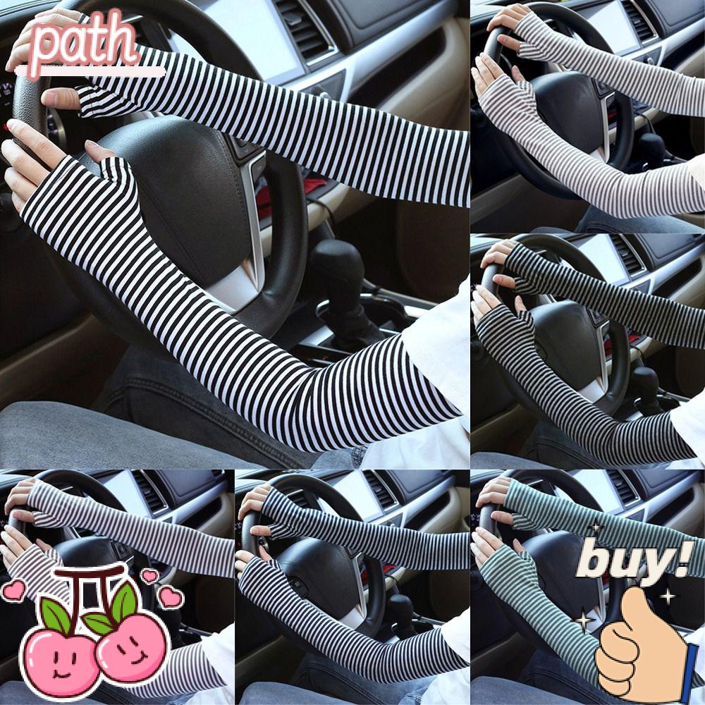 PATH Găng Tay Dài Hoạ Tiết Kẻ Sọc Cho Phái Nữ