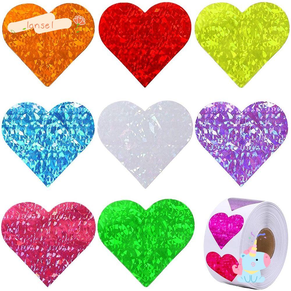 1 Cuộn 500 Miếng Dán Hình Trái Tim Dùng Trang Trí Tiệc Tùng