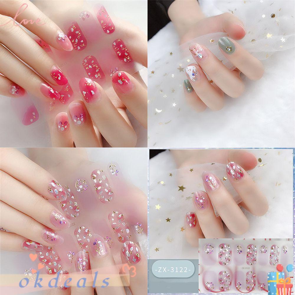 OKDEALS Miếng Dán Trang Trí Móng Tay 3D Lấp Lánh DIY