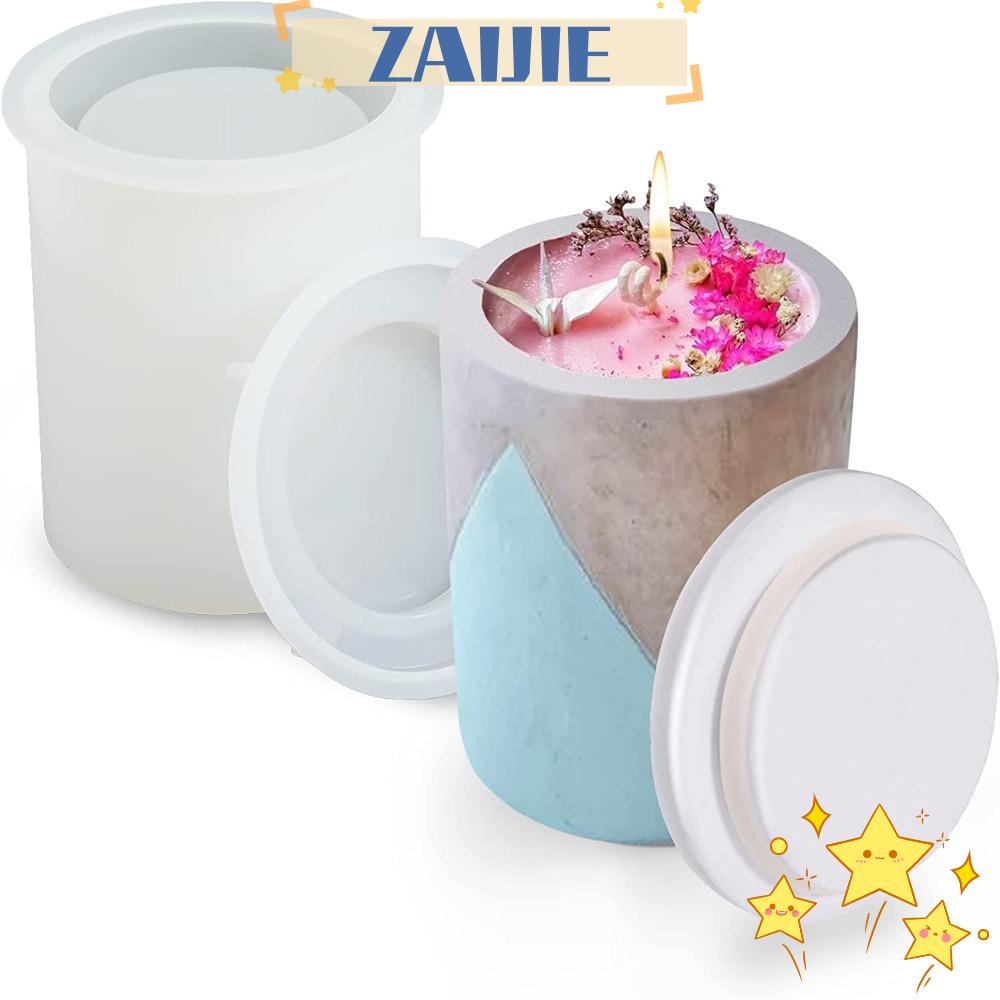 ZAIJIE24 Lọ Đựng Nến Bằng Silicone Thiết Kế Độc Đáo Sáng Tạo