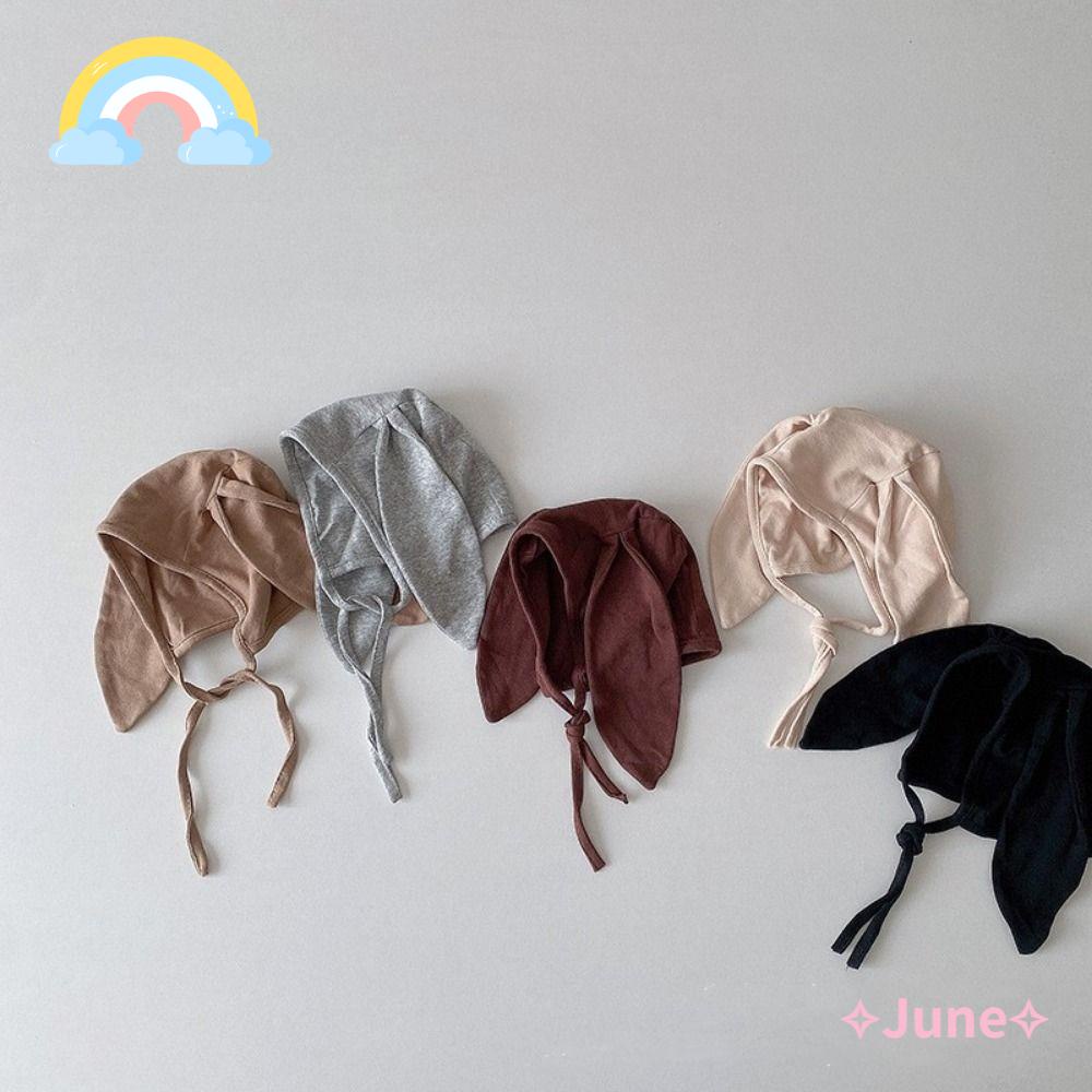 JUNE Mũ Tai Thỏ Chất Cotton Mềm Mại Cho Bé