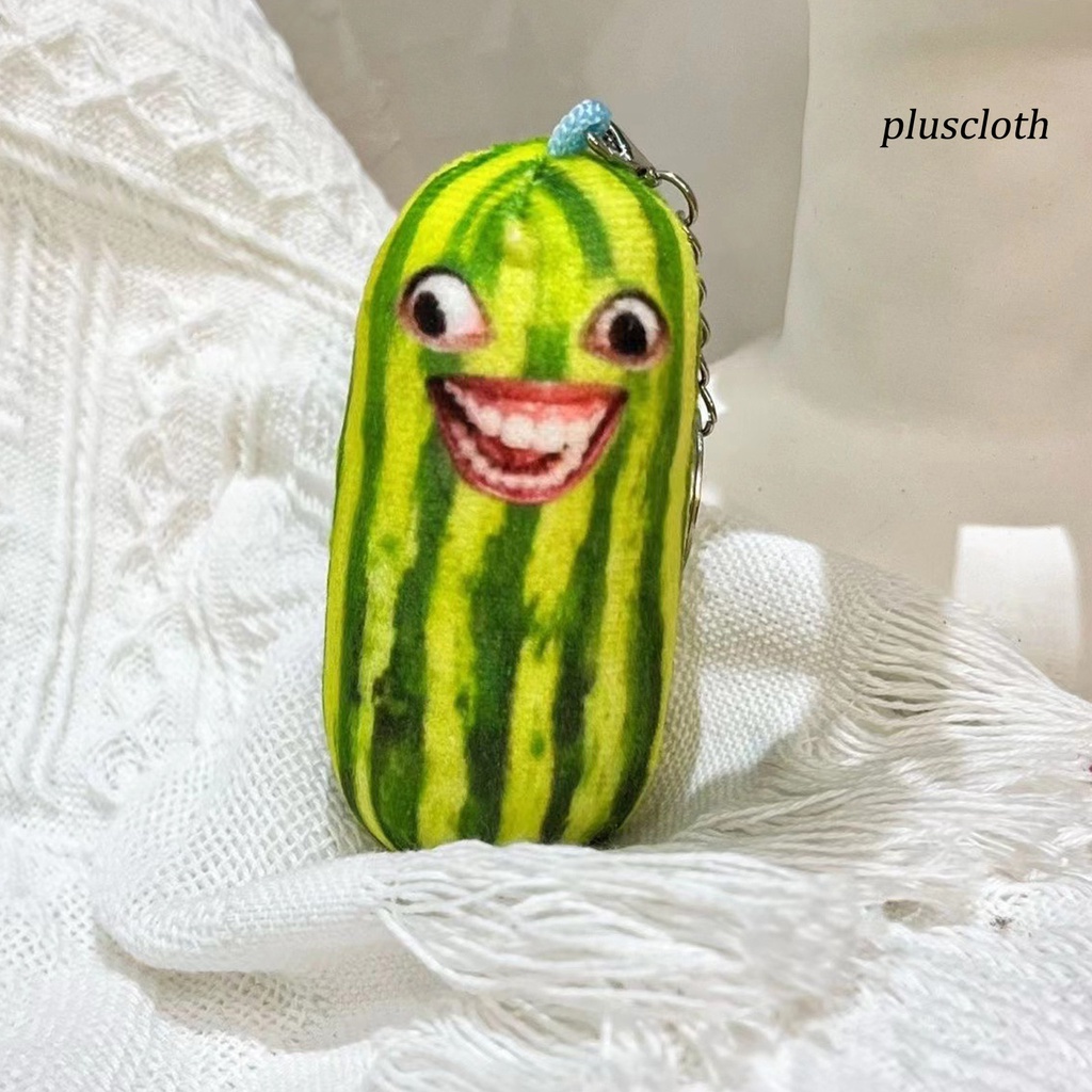 Móc Khóa Nhồi Bông Mềm Mại Hình Dưa Hấu Vui Nhộn