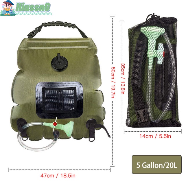 Túi Đựng Nước Tắm Dùng Năng Lượng Mặt Trời Dung Tích 20l