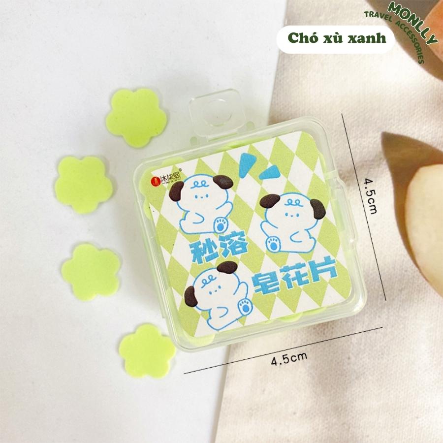 Xà Phòng Giấy Rửa Tay Hình Cánh Hoa, Thuận Tiện Cho Đi Du Lịch, Đi Ra Ngoài-Monlly Shop