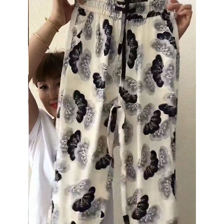 Quần Dài Tới Mắt Cá Chân Bằng Lụa Lạnh Mỏng Dáng Ôm Phong Cách Châu Âu Thời Trang Mùa Hè Đơn Giản Dễ Phối Đồ Dành Cho Bạn Nữ