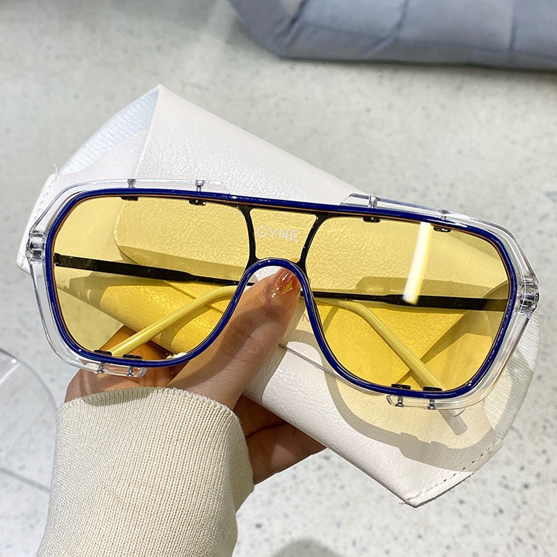 Kính Mát Một Mảnh Phong Cách Âu Mỹ Chống Tia UV400 Thời Trang