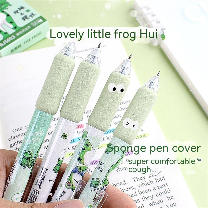 Bút Mực Gel 0.5M Vỏ Xốp Màu Đen Nhanh Khô Chất Lượng Cao