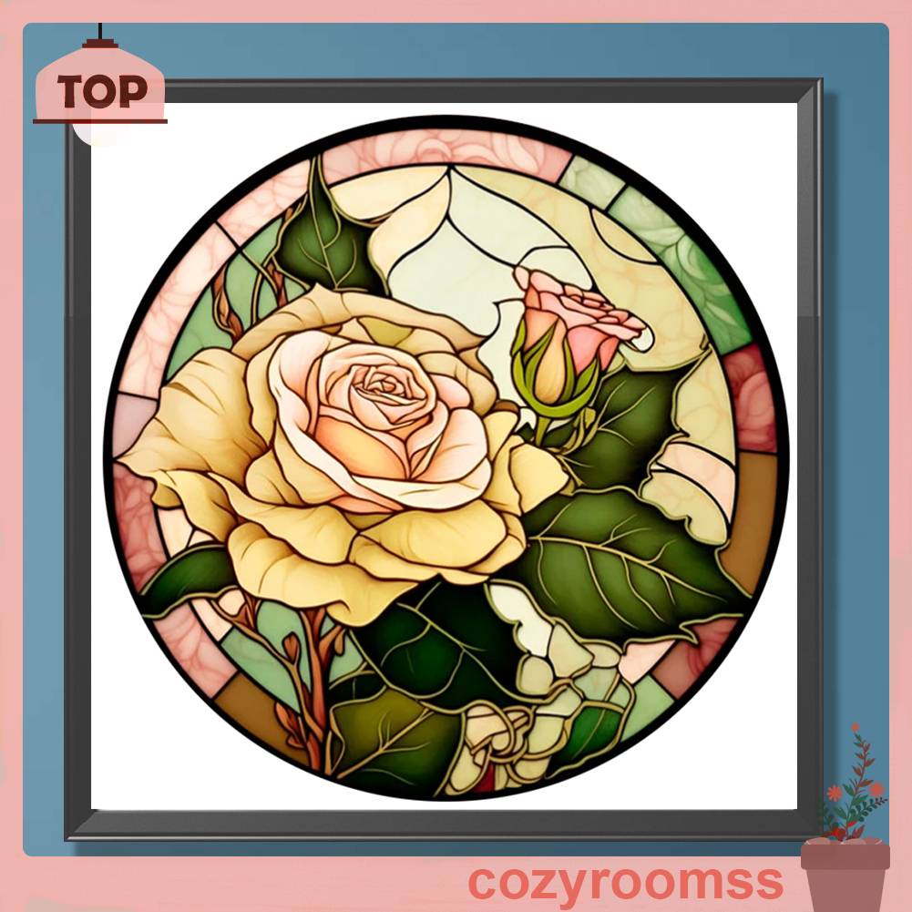 Bộ Dụng Cụ Vẽ Tranh Sơn Dầu Theo Số Họa Tiết Hoa Trang Trí Nội Thất DIY