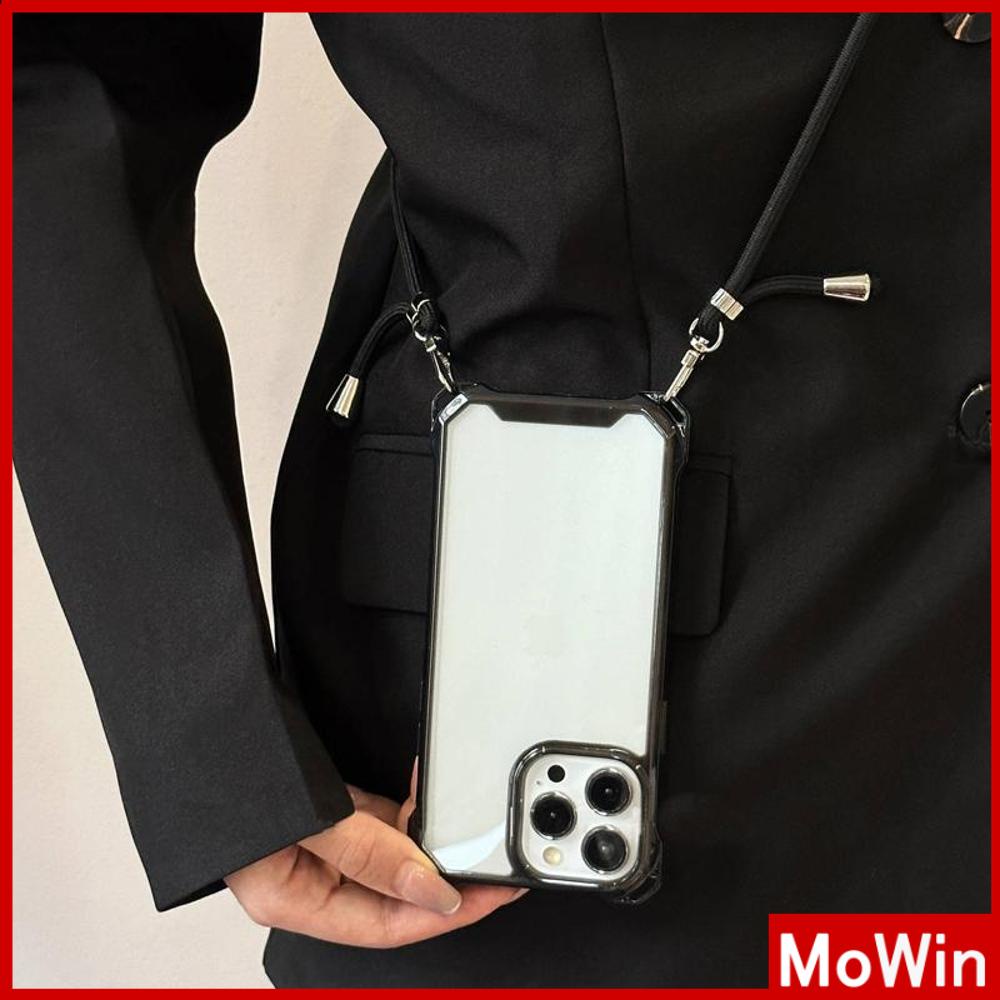 Ốp Lưng iPhone 14 Pro Max Vỏ Thông Thường Ốp Bốn Góc Có Dây Buộc Chống Sốc Có Lỗ Vòng Đeo Tay Bằng Dây Buộc Chất Liệu Acrylic Trong Suốt Tương thích với iPhone 13 Pro Max iPhone 12 Pro Max 11 XR XS