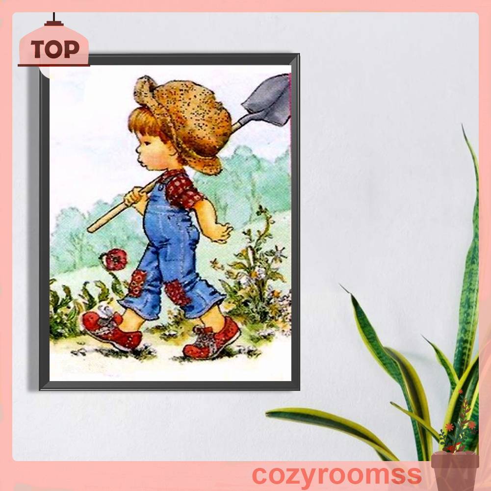 Tranh Đính Đá Kim Cương Toàn Bộ 5D DIY Hình Vẽ Trẻ Em Trang Trí Nhà Cửa