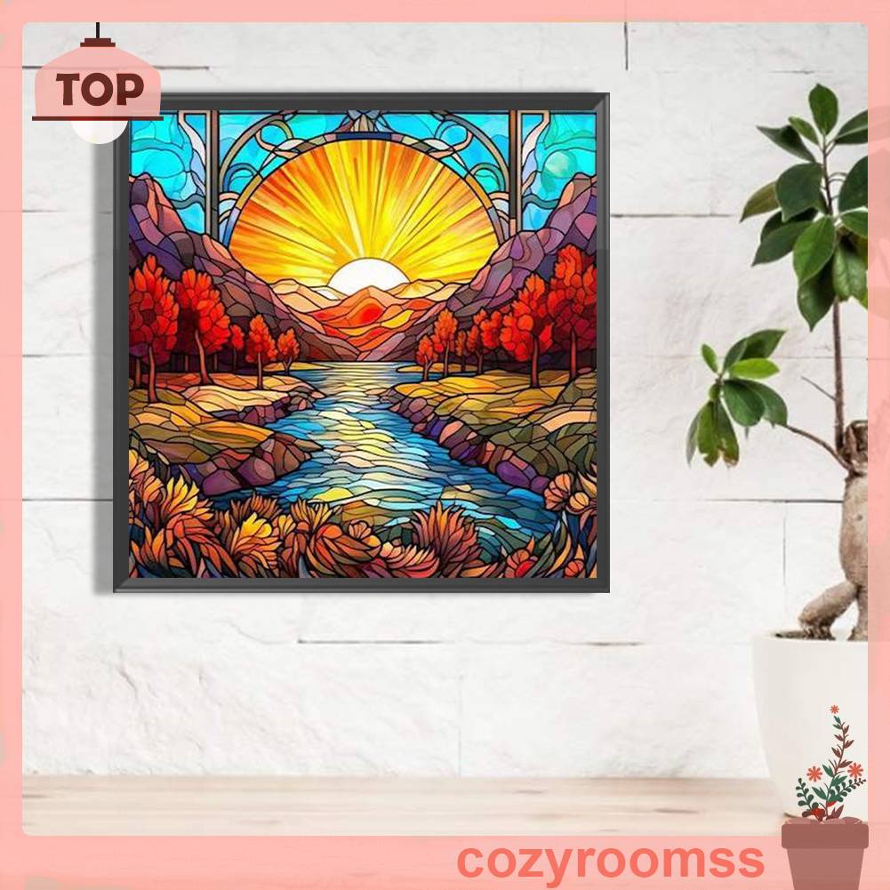 Tranh Đính Đá Kim Cương Toàn Bộ 5D DIY Hình Vẽ Phong Cảnh Trang Trí Nhà Cửa