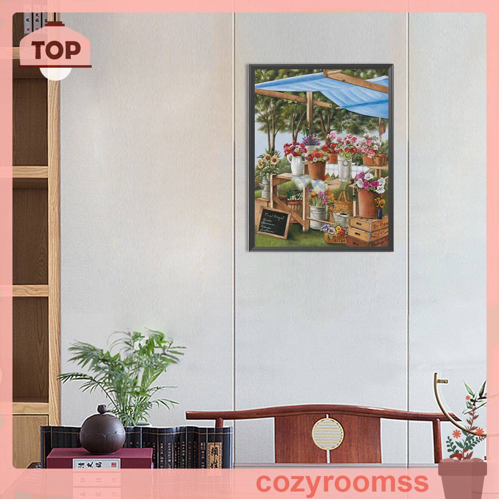 Tranh Đính Đá Kim Cương Toàn Bộ 5D DIY Hình Vẽ Hoa