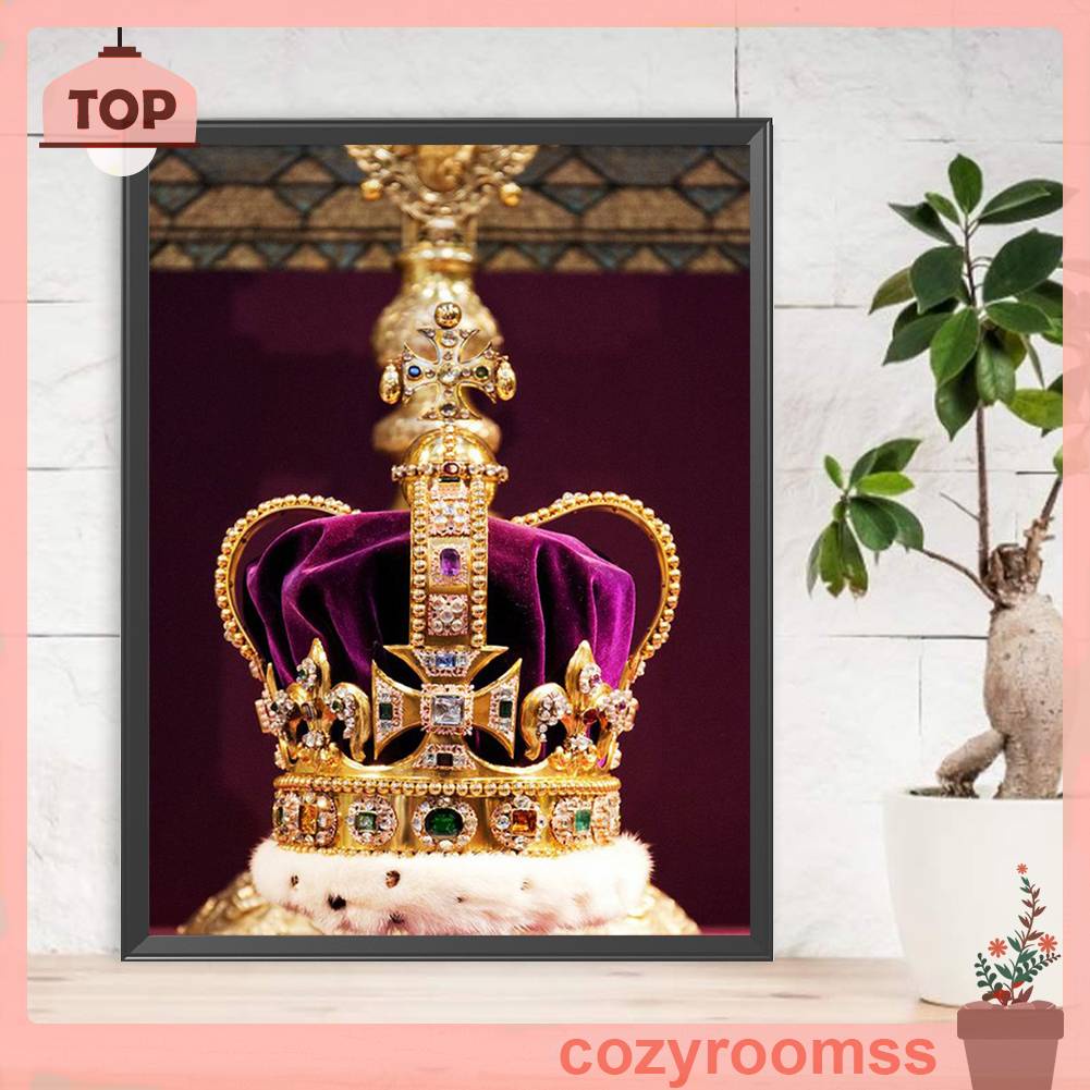 Tranh Đính Đá Kim Cương Toàn Bộ 5D DIY Hình Vương Miện