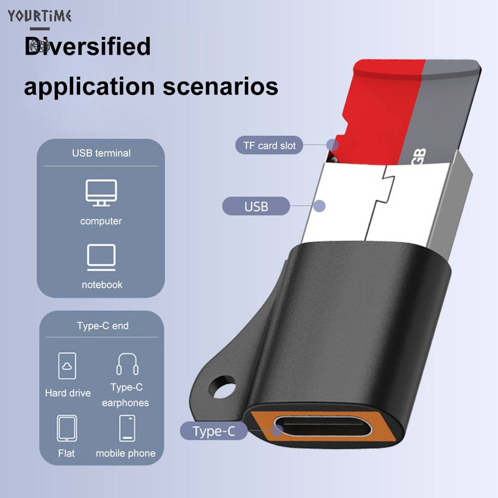 Đầu Đọc Thẻ Nhớ Chuyển Đổi Dữ Liệu OTG Từ USB Sang Type-C