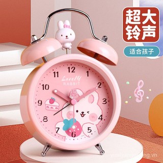 Rabbit small alarm clock wake-up artifact for Girls cute bedroom cartoon alarm for students children desktop clock ARAU