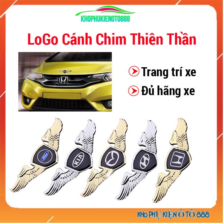 Logo cánh chim thiên thần gắn ô tô theo các hãng xe