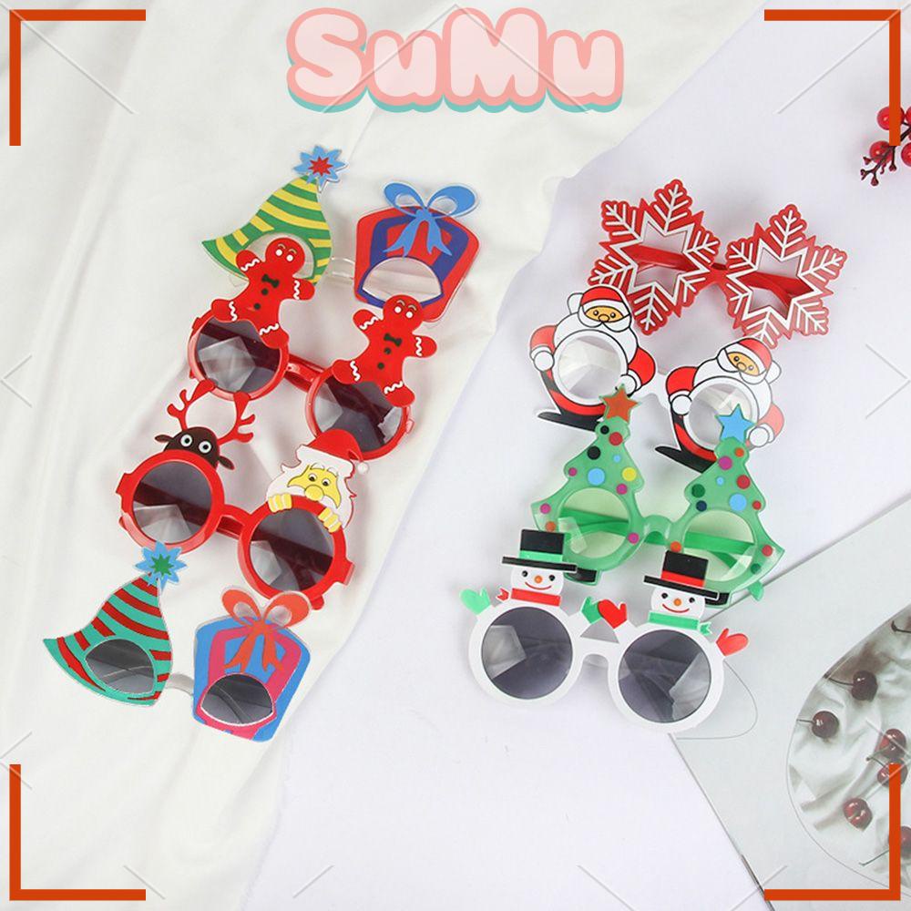 SUMU Mắt Kính Nhựa Họa Tiết Giáng Sinh