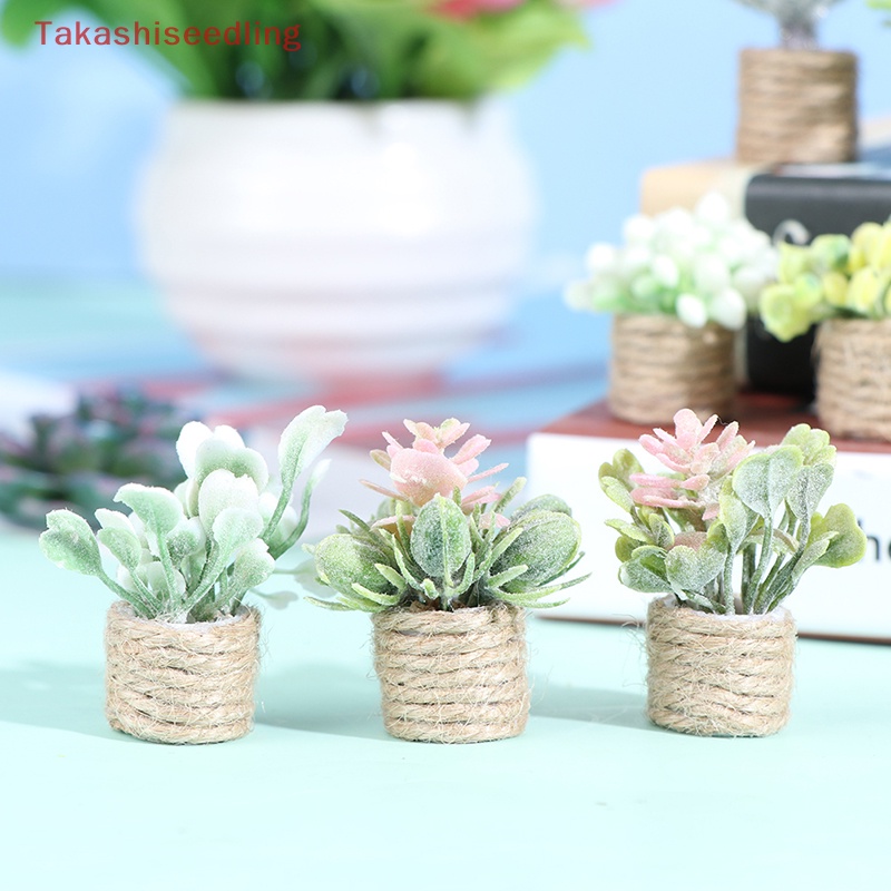 Mô Hình Chậu Hoa Mini Tỉ Lệ 1: 12 Dùng Trang Trí Nhà Búp Bê