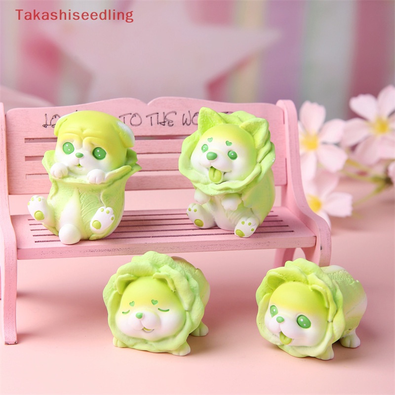 Mô Hình Chú Chó Cabbage Bằng Nhựa Resin Dễ Thương Trang Trí Bảng Điều Khiển Xe Hơi
