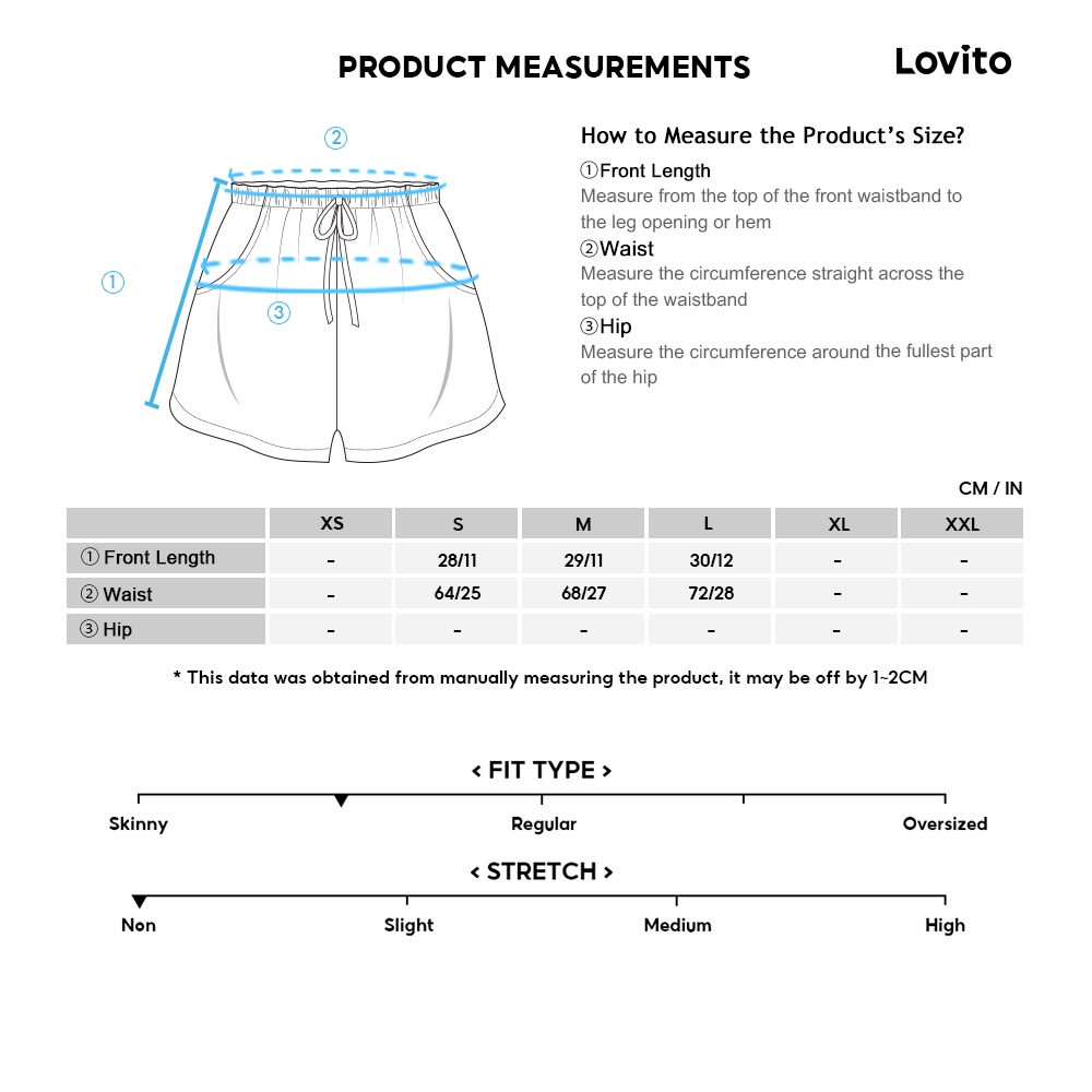 Lovito Quần short cạp cao trơn cơ bản đơn giản dành cho nữ LNE09133 (Màu xanh lợt)