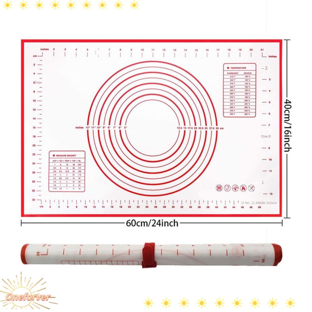 Thảm Nướng Bánh Bằng Silicon Không Dính Có Tay Cầm Dài 23.6x15.7inch