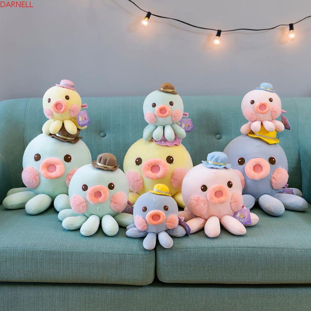 DARNELL Thú Nhồi Bông Hình Bạch Tuộc Miệng To Mềm Mại Trang Trí Phòng Ngủ / Ghế Sofa