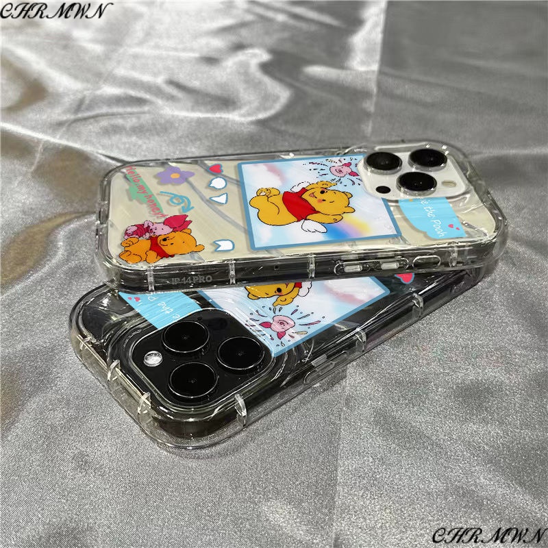 Ốp Điện Thoại Dẻo Trong Suốt Họa Tiết Hoạt Hình Gấu pooh Dễ Thương Cho Iphone 1312plus / 11 7iPhone14promax / xr / 8