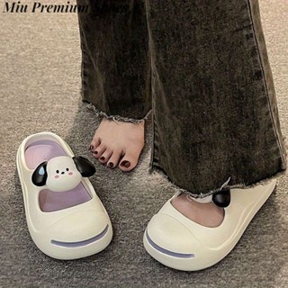  Dép Bít Mũi Đục Lỗ Hoạ Tiết Cún Con Dễ Thương Xinh Xắn Dành Cho Nữ 