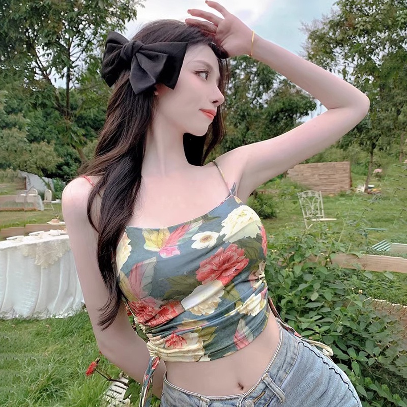 Áo Croptop Sát Nách Thời Trang Mùa Hè Phong Cách Mỹ Cá Tính Cho Nữ