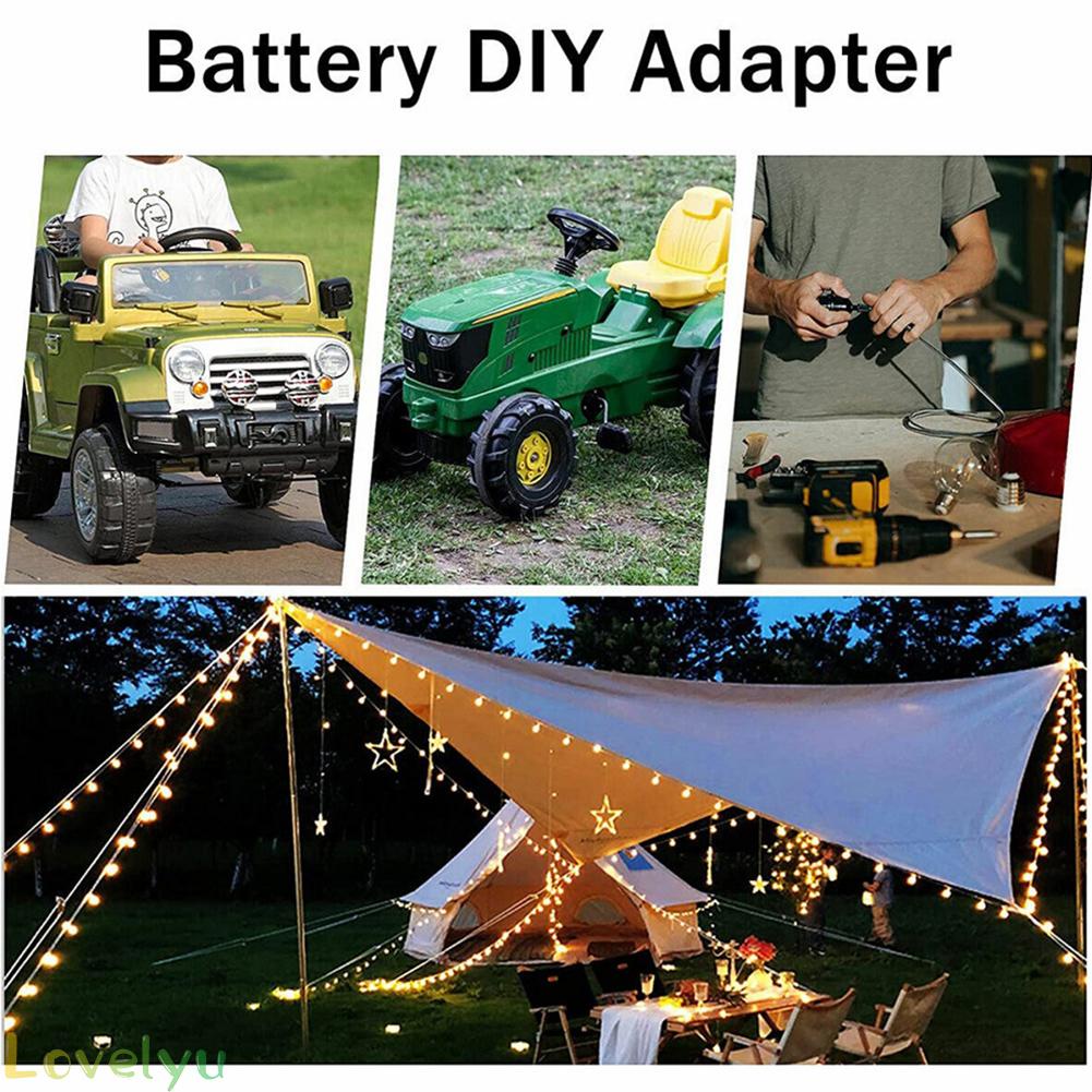 Battery Adapter With Fuse &amp;Switch for Milwaukee 18V Battery To Dock Holder 14Awg