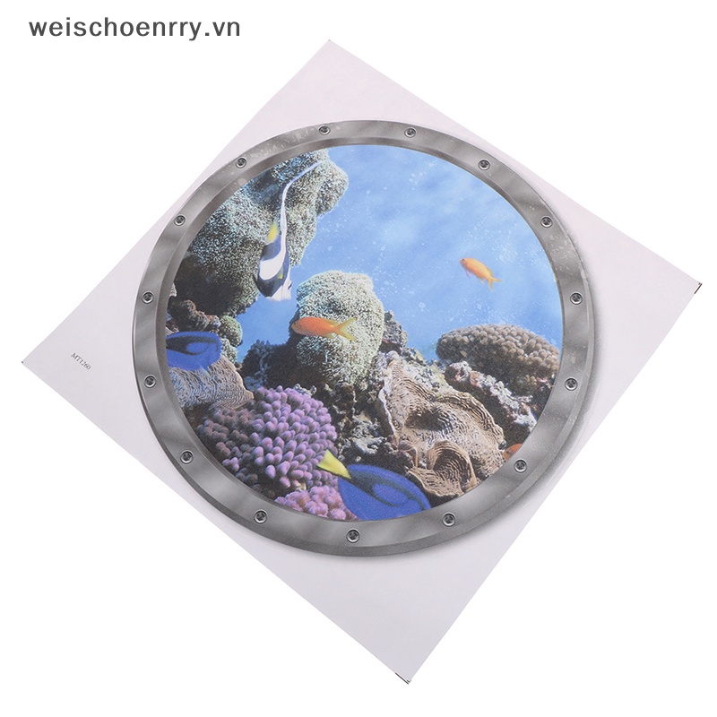Miếng Dán Tường Trang Trí Phòng Tắm Hình Cá Dưới Nước
