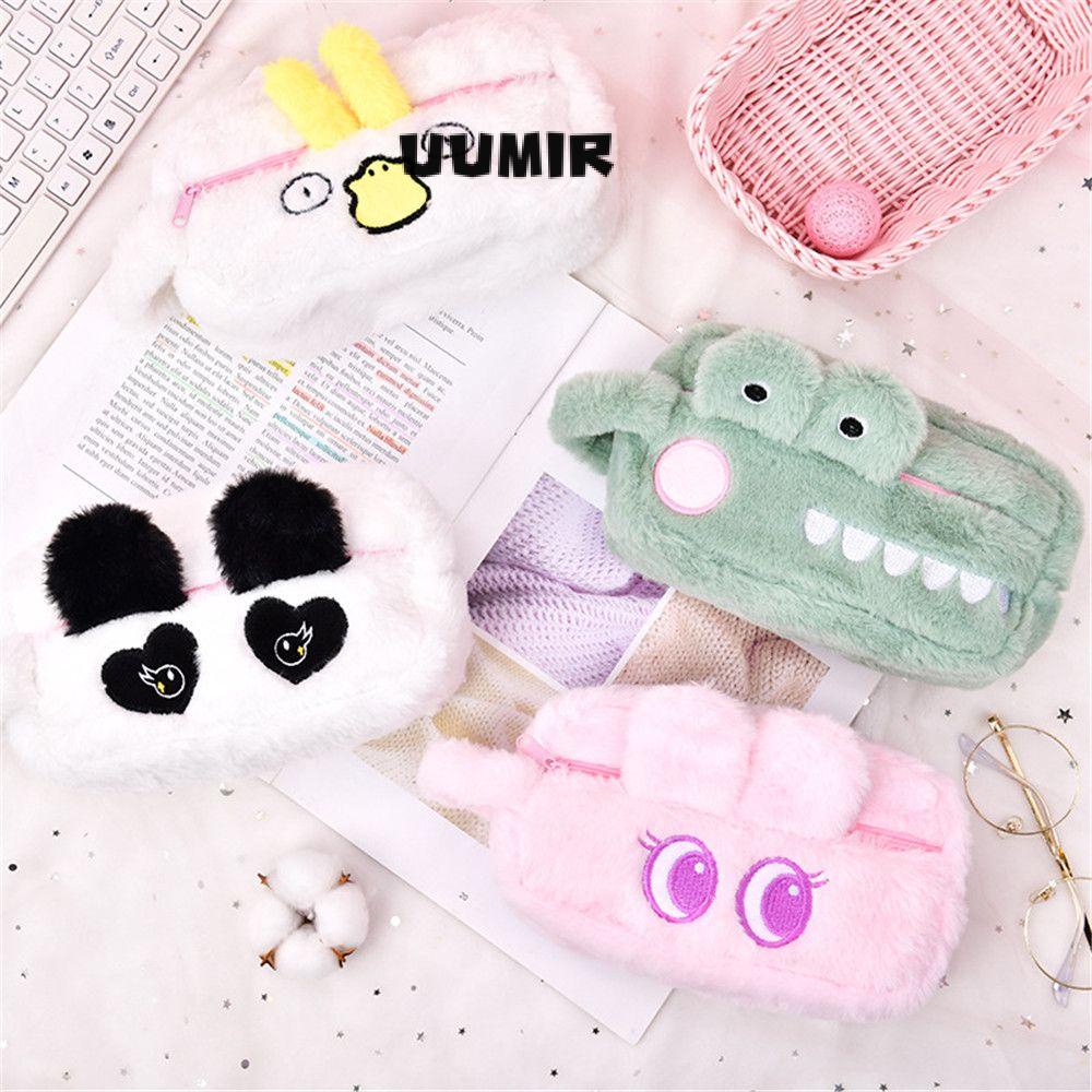 UUMIR Túi Đựng Bút Hình Gấu Trúc / Thỏ Nhồi Bông Dễ Thương
