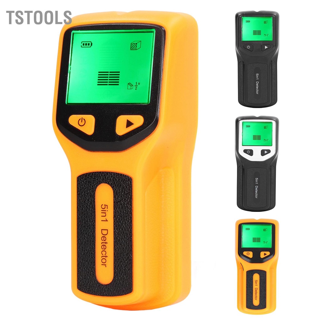 TSTOOLS Stud Finder Wall Scanner Sensor Máy dò 5 trong 1 Màn hình LCD HD cho Cạnh trung tâm dây AC của gỗ