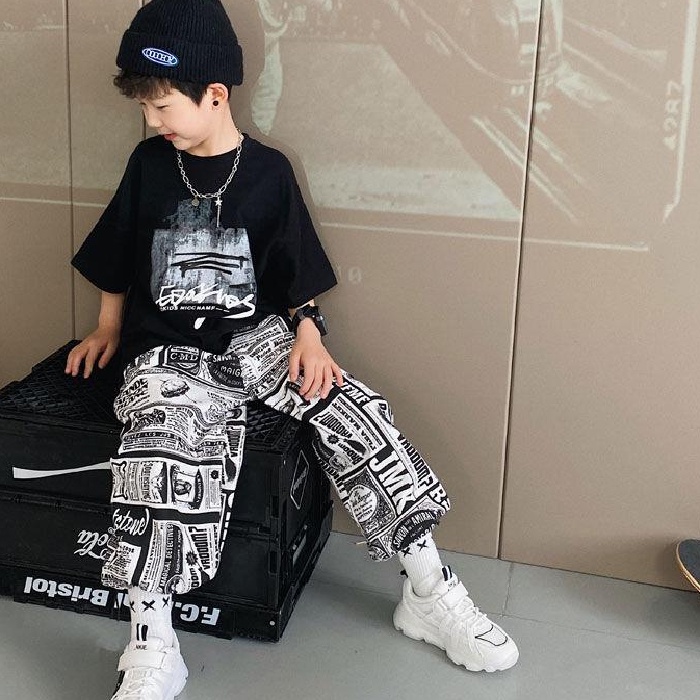 NRVP Mới Áo Thun 100% Cotton Tay Ngắn Dáng Rộng Unisex Cho Các Bé