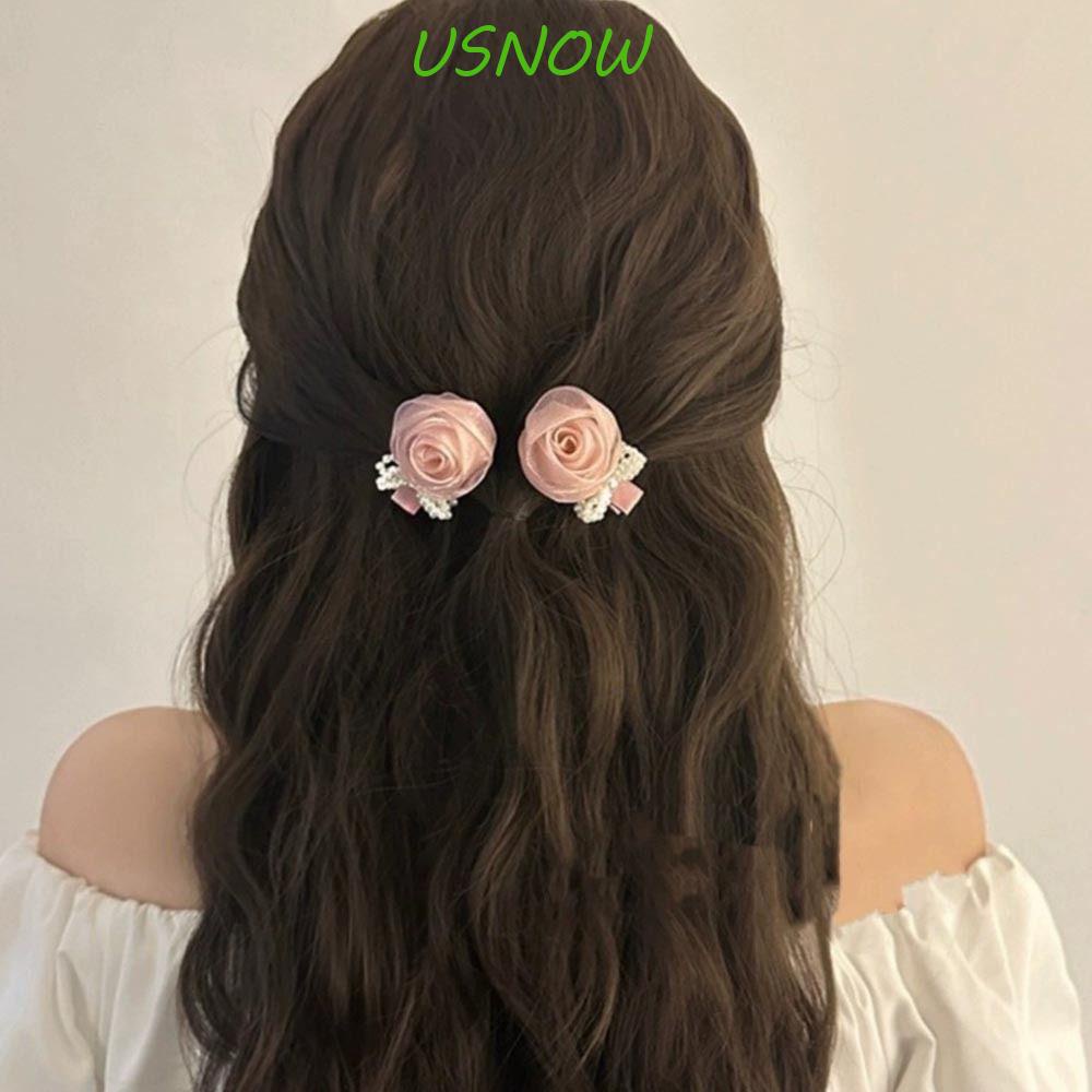 USNOW Kẹp Tóc Hình Hoa Hồng Thời Trang Cho Nữ