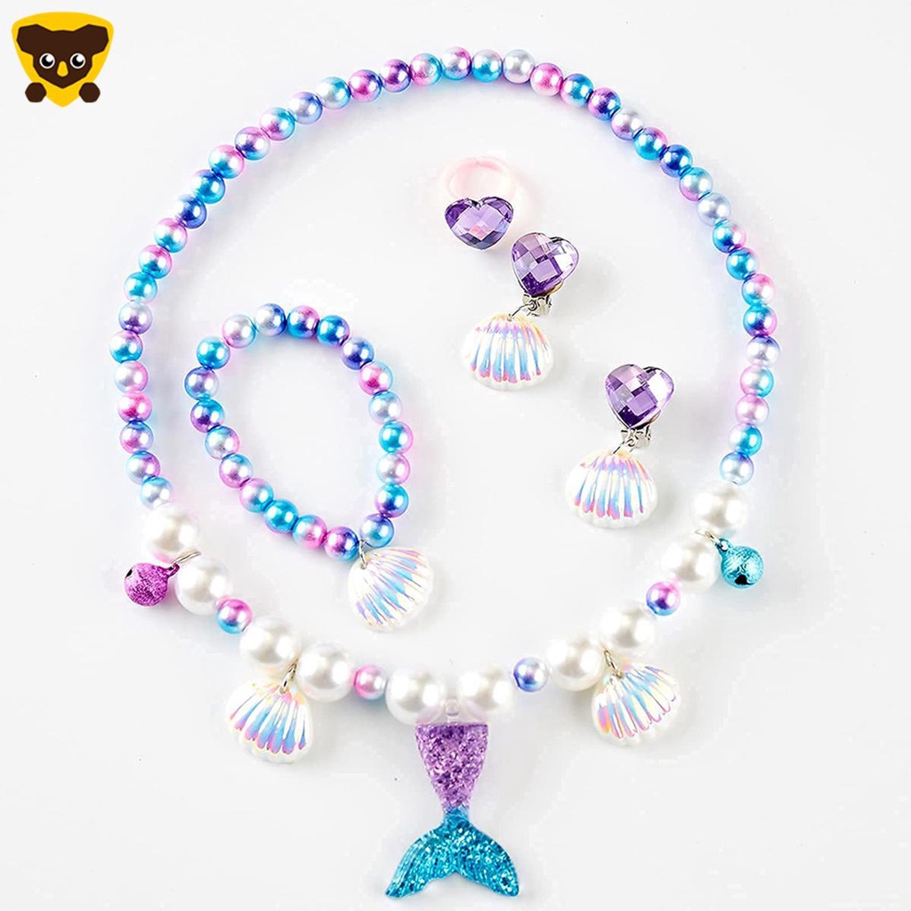 Bộ Trang Sức Vòng Cổ / Nhẫn / Bông Tai / Vương Miện Công Chúa Sáng Tạo SHOPCYC0711