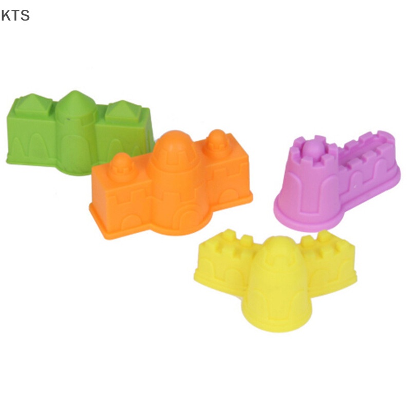 Set 4 Khuôn Nhựa Hình Lâu Đài Xây Dựng Cho Bé