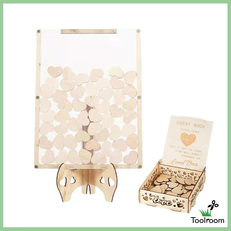 Hộp Đựng Sách Trong Suốt Hình Trái Tim Dành Cho Khách Dự Tiệc Cưới