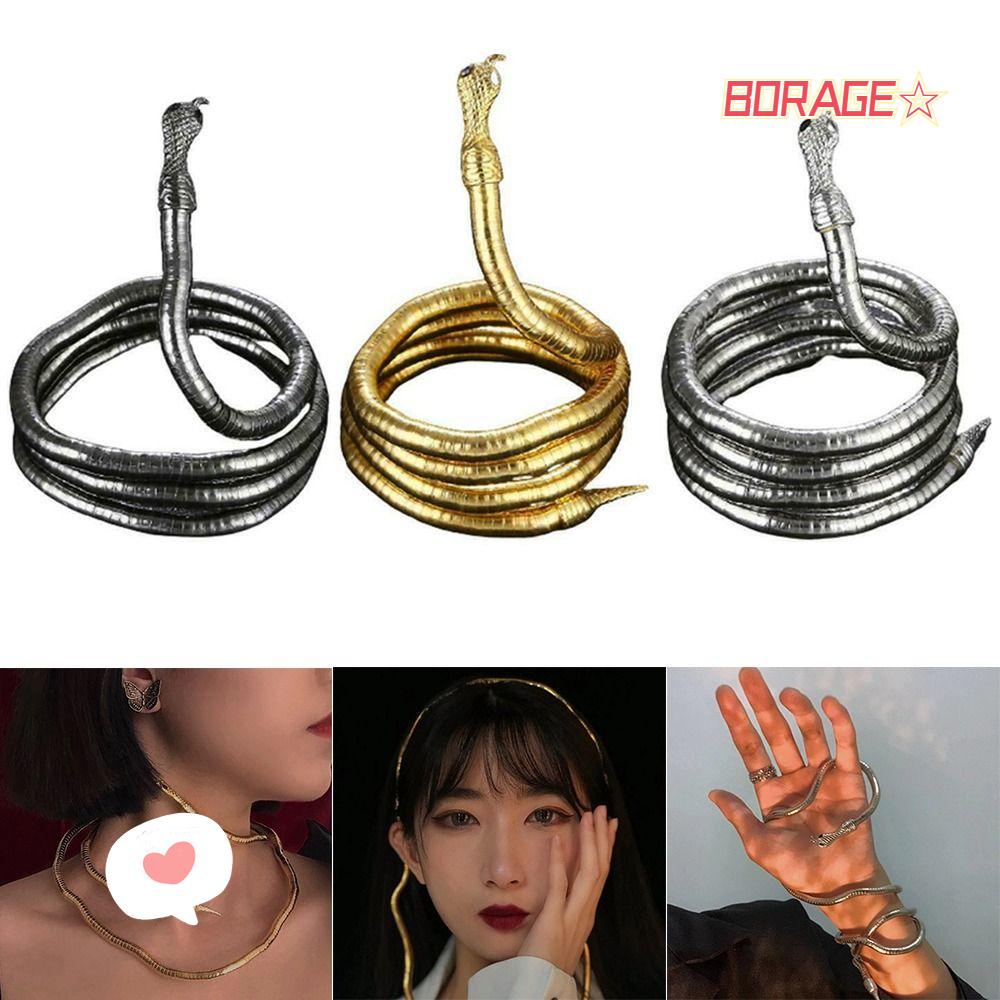 BORAG Vòng cổ Choker Hình Rắn Đa Năng Phong Cách Hip hop
