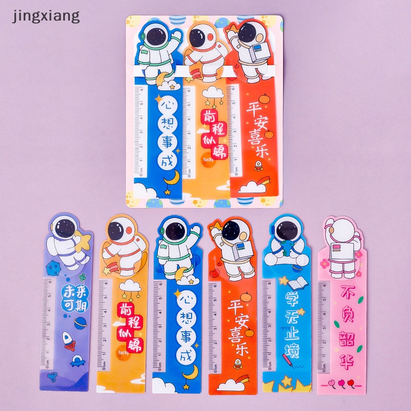 Set 6 Thước Đánh Dấu Trang Sách Hình Phi Hành Gia Hoạt Hình Sáng Tạo