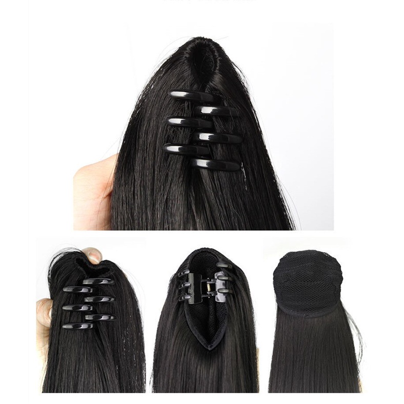 Tóc Giả Đuôi Ngựa 20 Inch Xoăn Gợn Sóng Màu Ombre Thời Trang