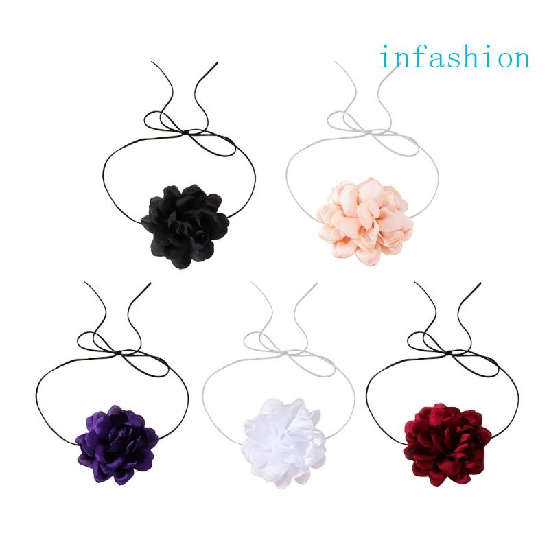 Vòng Cổ Choker Dáng Dài Họa Tiết Hoa Phong Cách Vintage Oversize