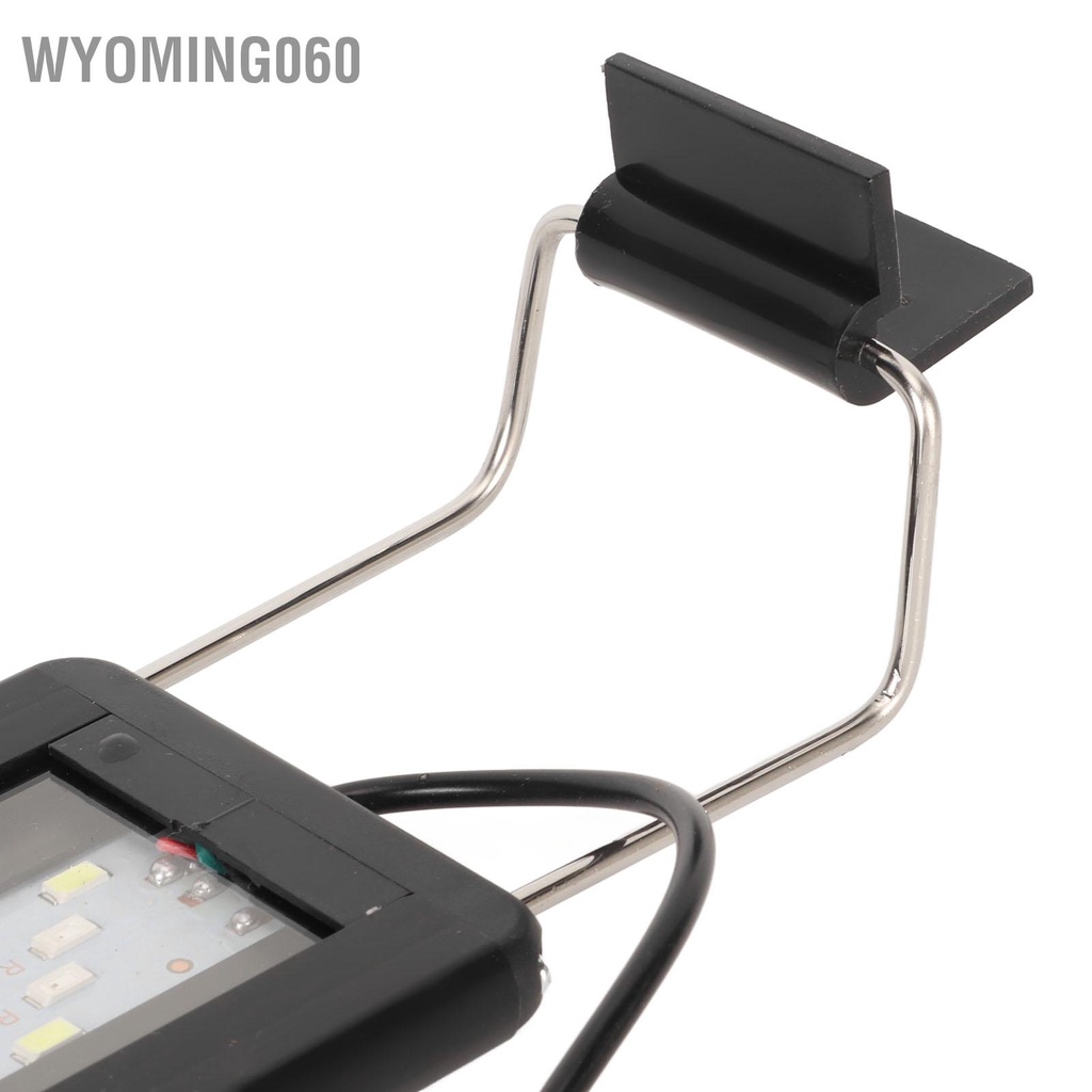 Wyoming060 Đèn LED Bể Cá 4 Hàng Chống Tia Nước Siêu Mỏng Đổi Màu Ánh Sáng Với Ổ Cắm Kéo Dài Cao Cấp Chân Đế Đen