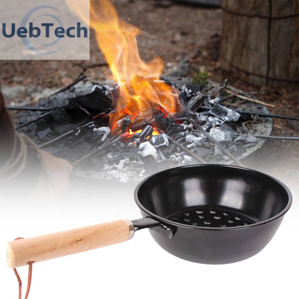 Nồi Nấu Ăn Mini Tay Cầm Bằng Gỗ An Toàn Tiện Dụng Mang Theo Du Lịch Dã Ngoại