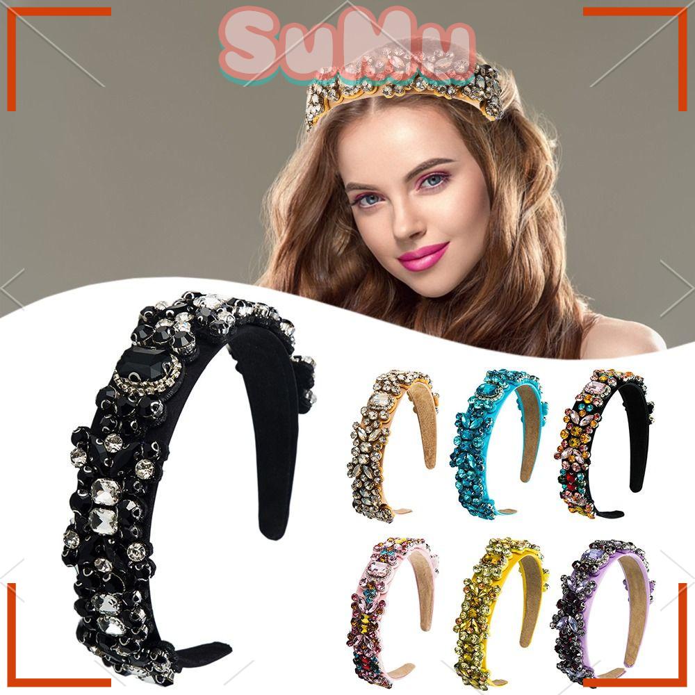 SUMU Băng Đô Bản Rộng Không Trơn Thời Trang Dùng Rửa Mặt / Trang Điểm Đa Năng